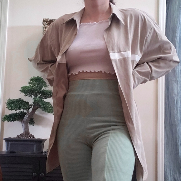 Oversized Stripe Button Up - Picture 2 of 4